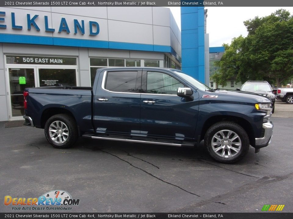 2021 Chevrolet Silverado 1500 LTZ Crew Cab 4x4 Northsky Blue Metallic / Jet Black Photo #2