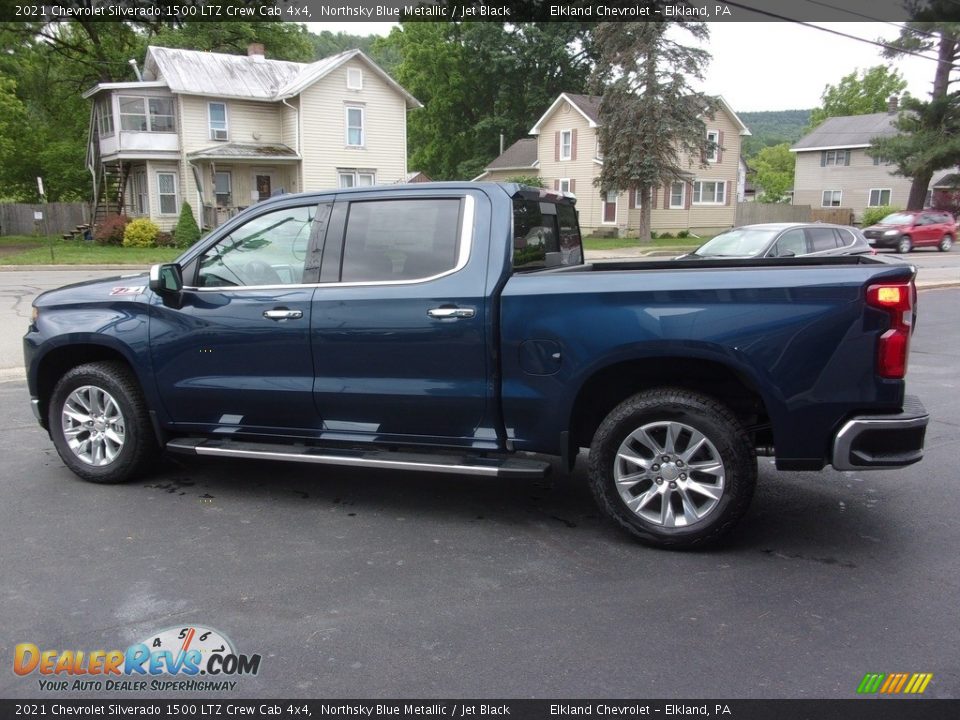 2021 Chevrolet Silverado 1500 LTZ Crew Cab 4x4 Northsky Blue Metallic / Jet Black Photo #6