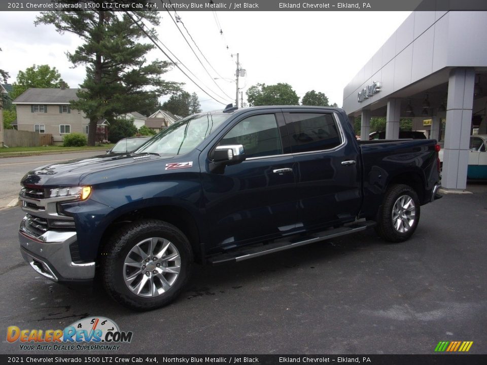 2021 Chevrolet Silverado 1500 LTZ Crew Cab 4x4 Northsky Blue Metallic / Jet Black Photo #7