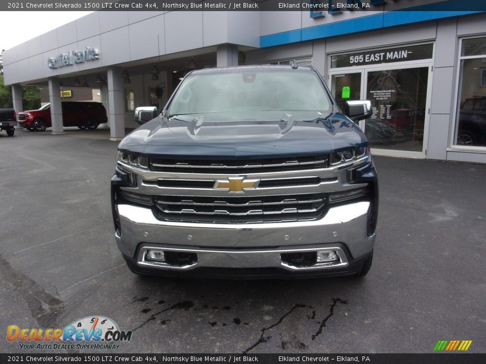 2021 Chevrolet Silverado 1500 LTZ Crew Cab 4x4 Northsky Blue Metallic / Jet Black Photo #8