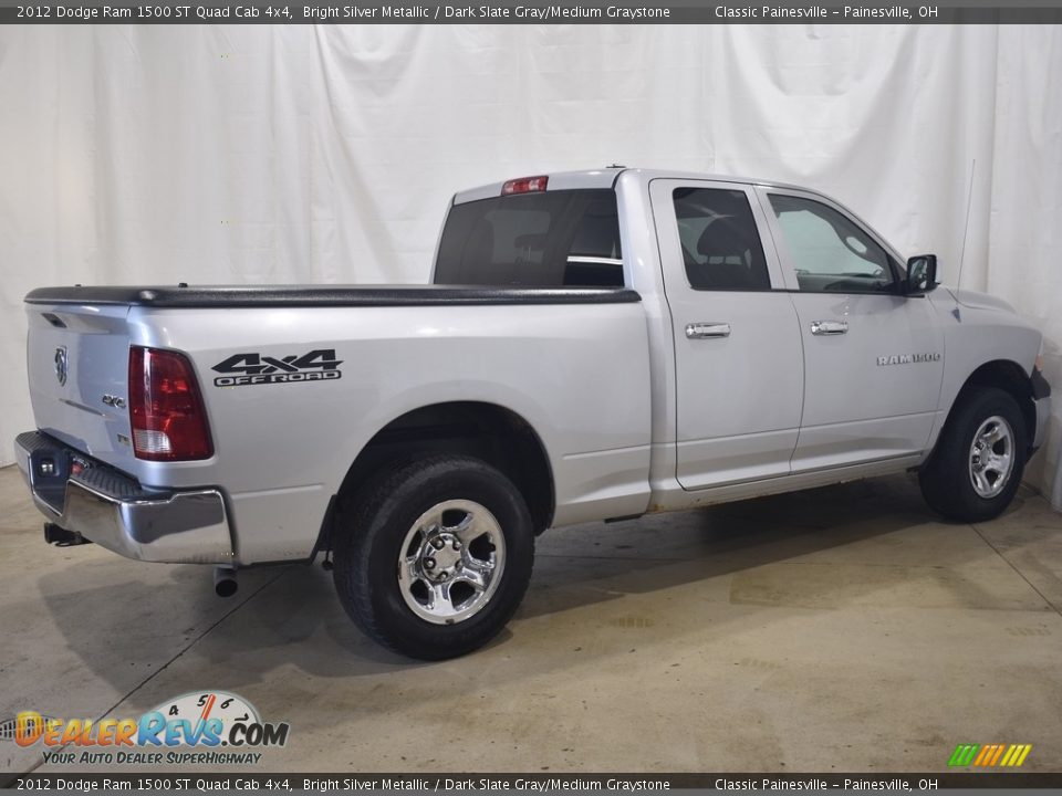 2012 Dodge Ram 1500 ST Quad Cab 4x4 Bright Silver Metallic / Dark Slate Gray/Medium Graystone Photo #2