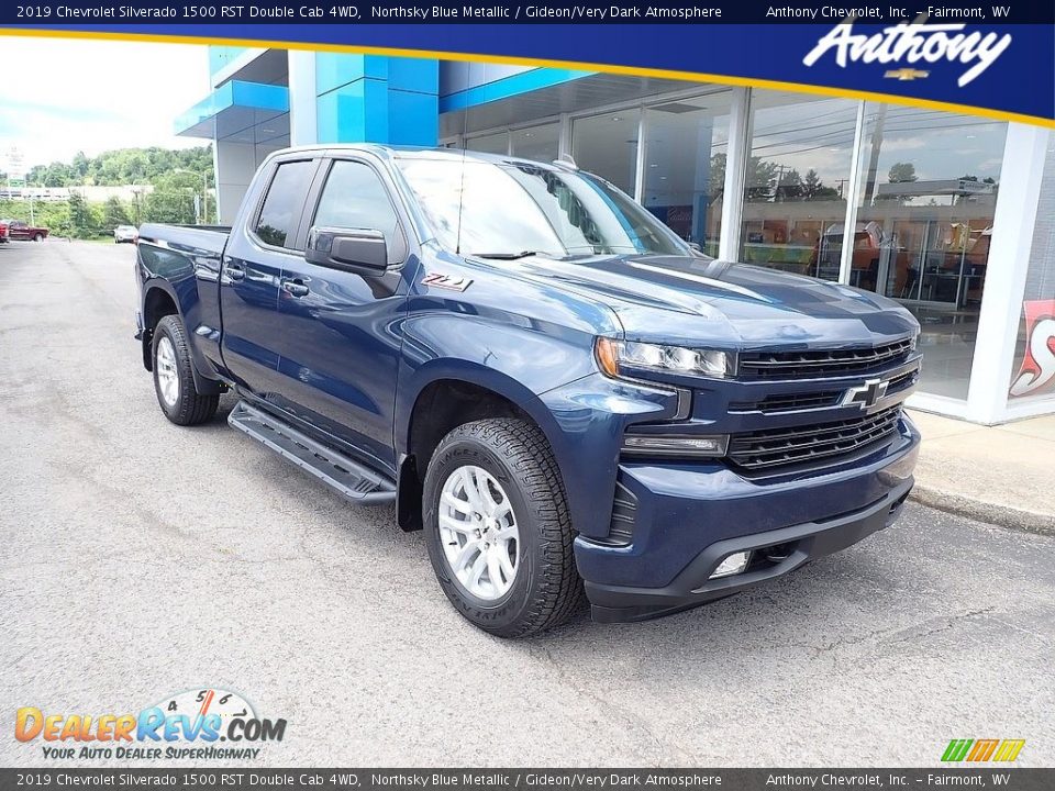 2019 Chevrolet Silverado 1500 RST Double Cab 4WD Northsky Blue Metallic / Gideon/Very Dark Atmosphere Photo #1