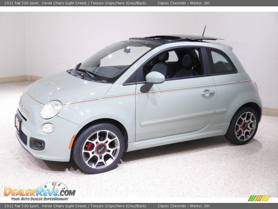 2012 Fiat 500 Sport Verde Chiaro (Light Green) / Tessuto Grigio/Nero (Grey/Black) Photo #3