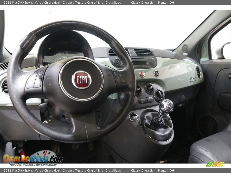 2012 Fiat 500 Sport Verde Chiaro (Light Green) / Tessuto Grigio/Nero (Grey/Black) Photo #6