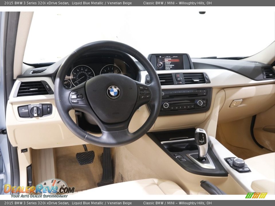 2015 BMW 3 Series 320i xDrive Sedan Liquid Blue Metallic / Venetian Beige Photo #6