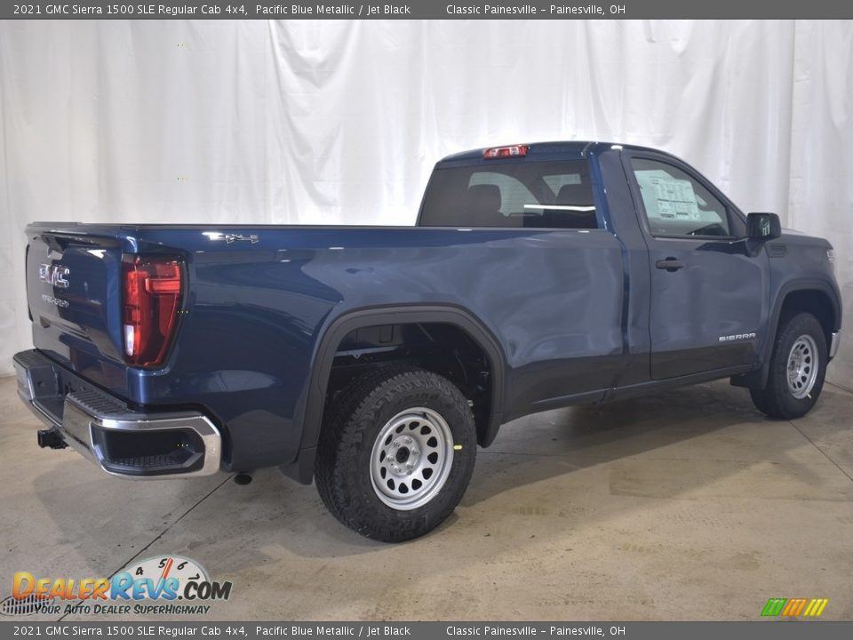 2021 GMC Sierra 1500 SLE Regular Cab 4x4 Pacific Blue Metallic / Jet Black Photo #2