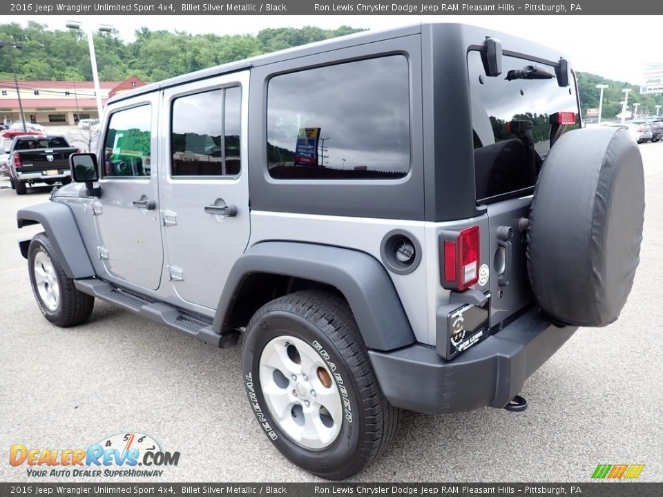 2016 Jeep Wrangler Unlimited Sport 4x4 Billet Silver Metallic / Black Photo #3