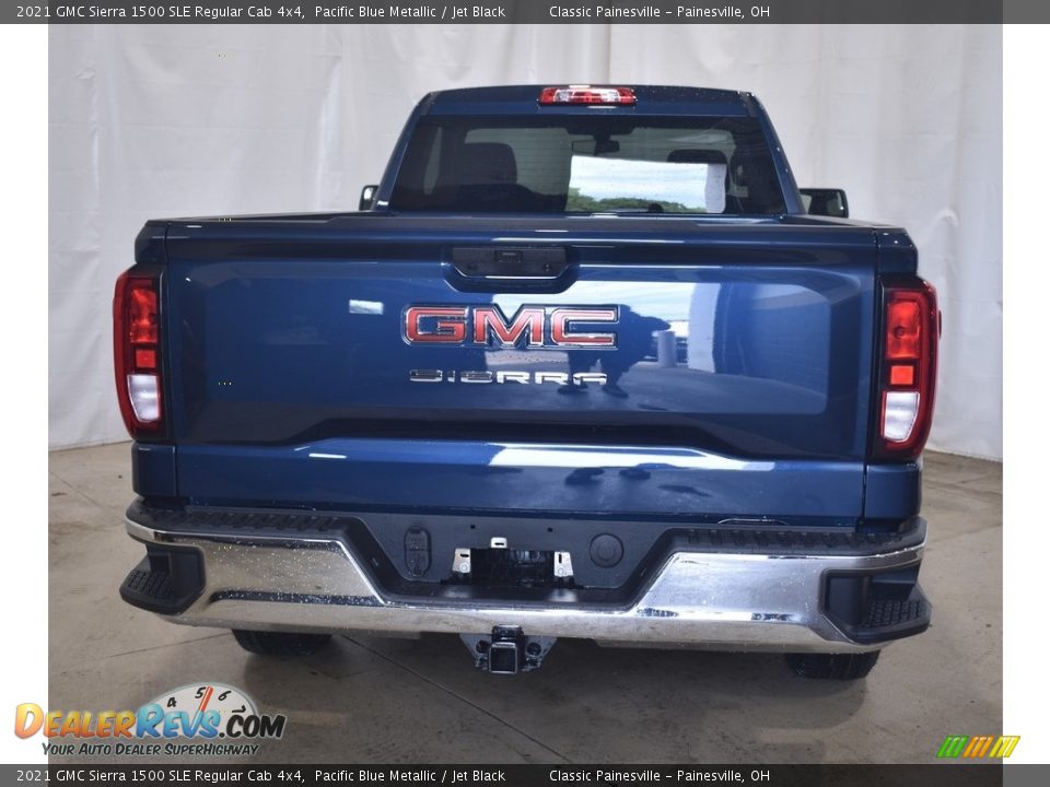 2021 GMC Sierra 1500 SLE Regular Cab 4x4 Pacific Blue Metallic / Jet Black Photo #3