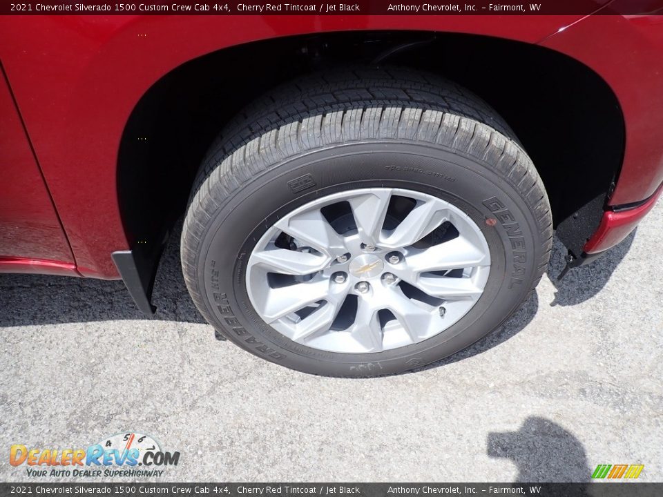2021 Chevrolet Silverado 1500 Custom Crew Cab 4x4 Cherry Red Tintcoat / Jet Black Photo #8