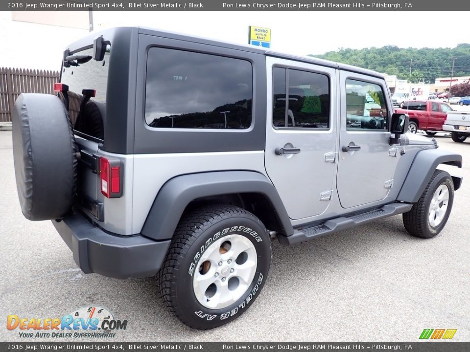 2016 Jeep Wrangler Unlimited Sport 4x4 Billet Silver Metallic / Black Photo #6