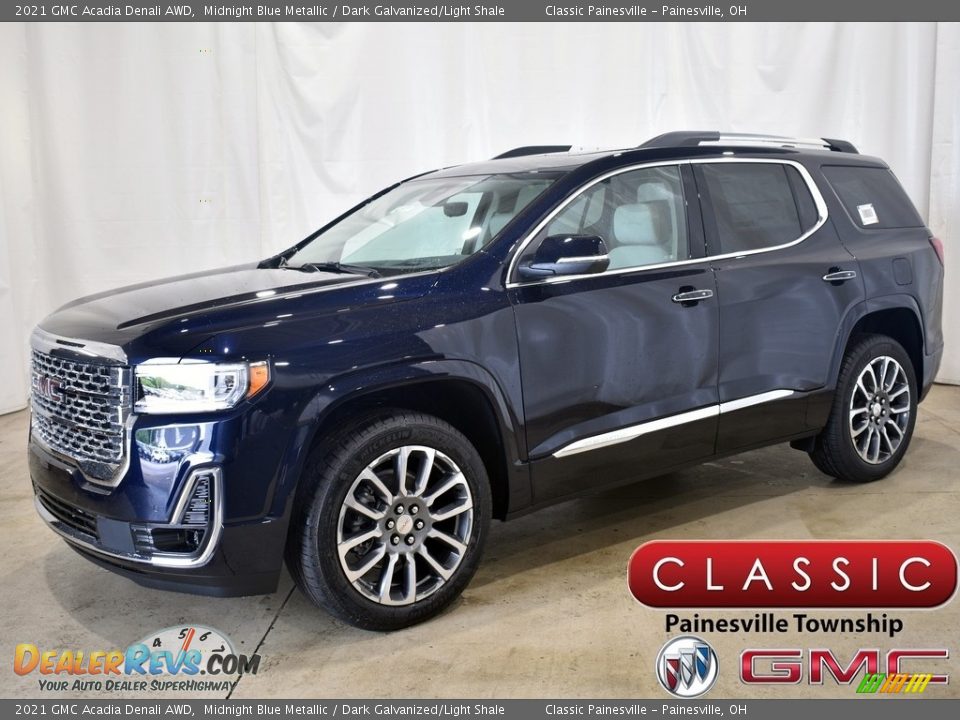 2021 GMC Acadia Denali AWD Midnight Blue Metallic / Dark Galvanized/Light Shale Photo #1