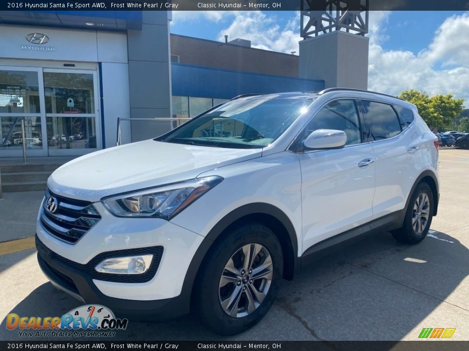 2016 Hyundai Santa Fe Sport AWD Frost White Pearl / Gray Photo #1
