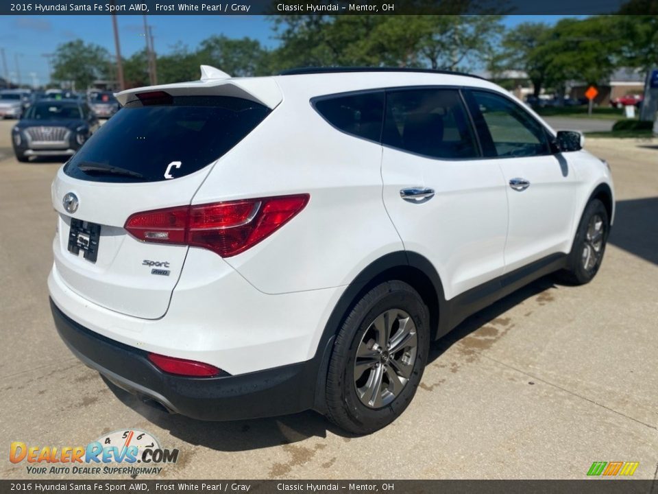 2016 Hyundai Santa Fe Sport AWD Frost White Pearl / Gray Photo #2