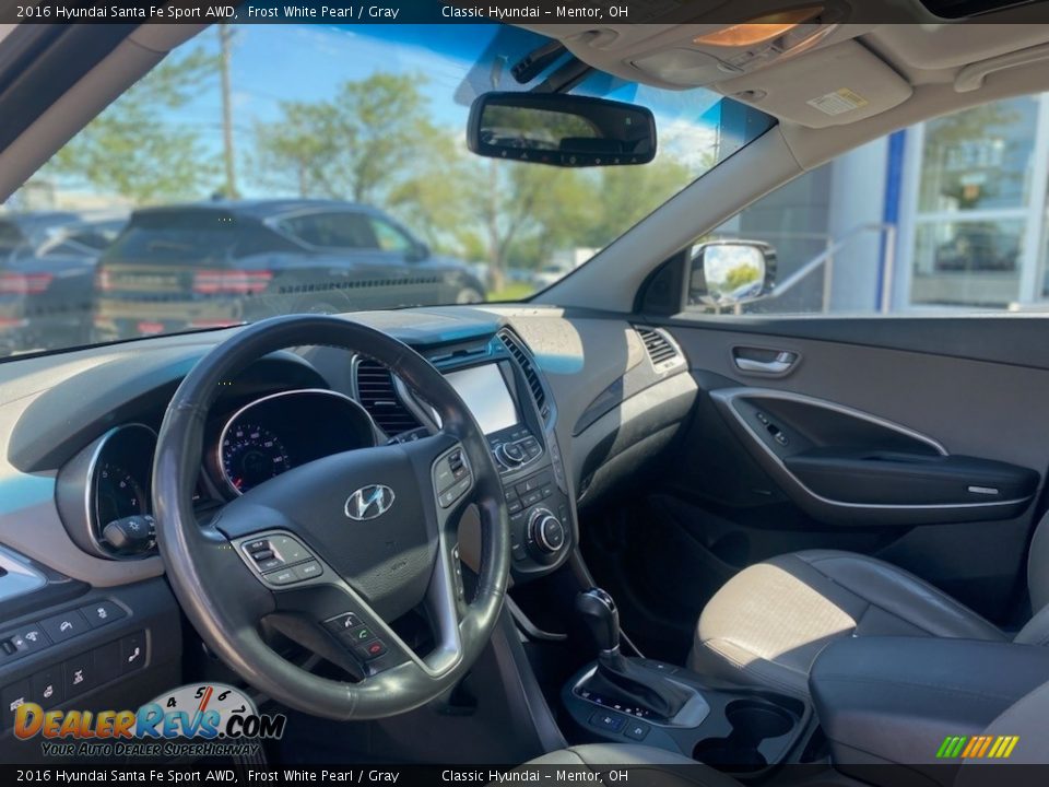 2016 Hyundai Santa Fe Sport AWD Frost White Pearl / Gray Photo #3