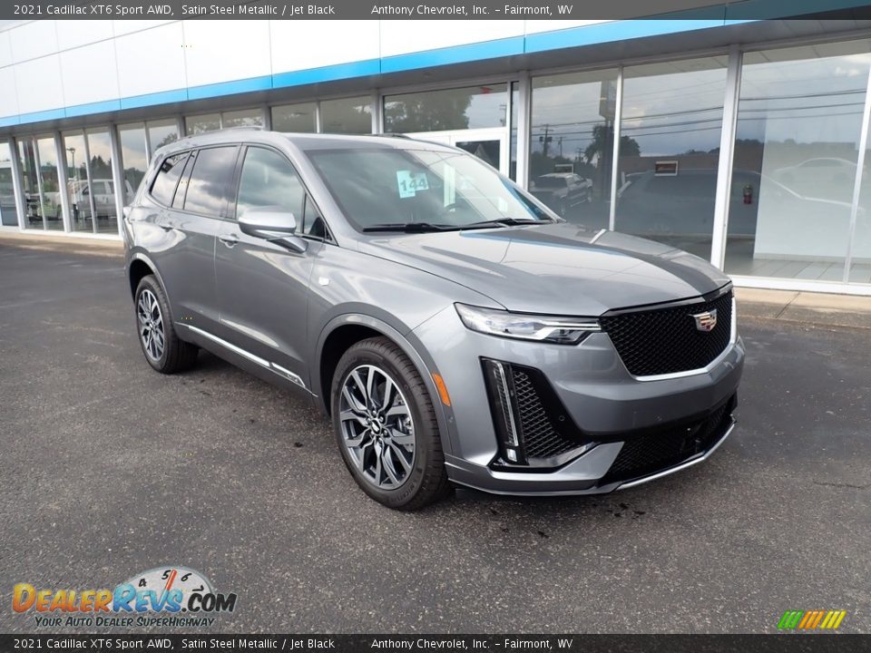 2021 Cadillac XT6 Sport AWD Satin Steel Metallic / Jet Black Photo #1
