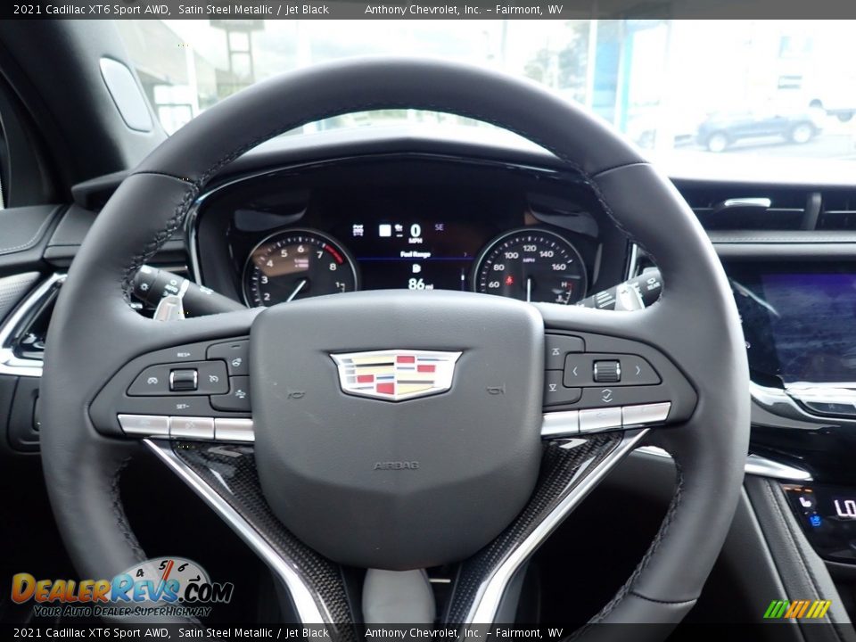 2021 Cadillac XT6 Sport AWD Satin Steel Metallic / Jet Black Photo #14