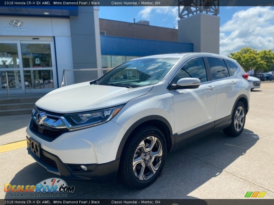 2018 Honda CR-V EX AWD White Diamond Pearl / Black Photo #1