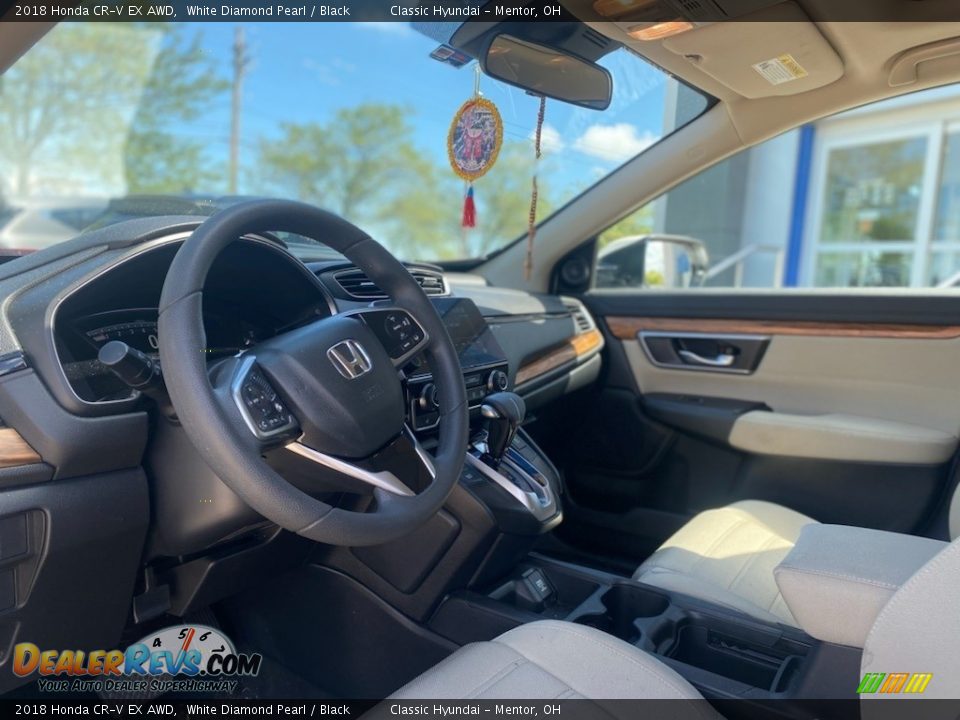 2018 Honda CR-V EX AWD White Diamond Pearl / Black Photo #3