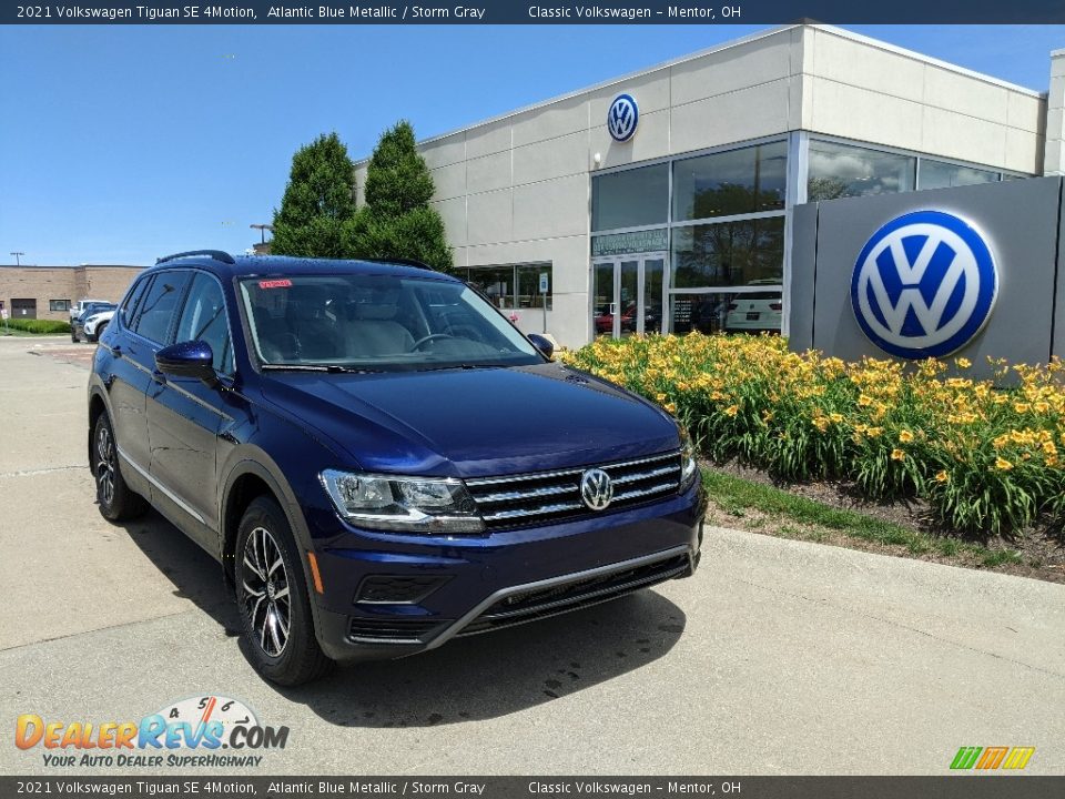 2021 Volkswagen Tiguan SE 4Motion Atlantic Blue Metallic / Storm Gray Photo #1