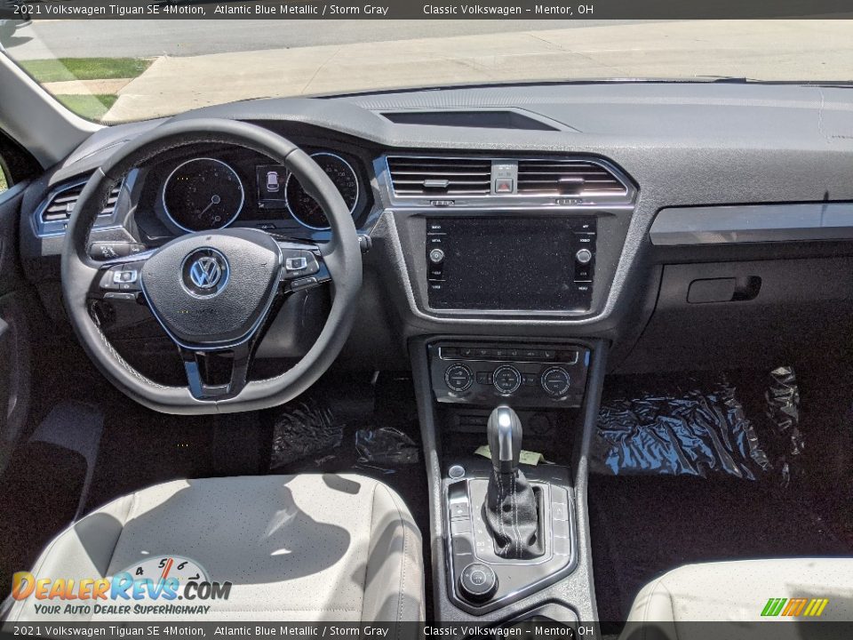 2021 Volkswagen Tiguan SE 4Motion Atlantic Blue Metallic / Storm Gray Photo #3