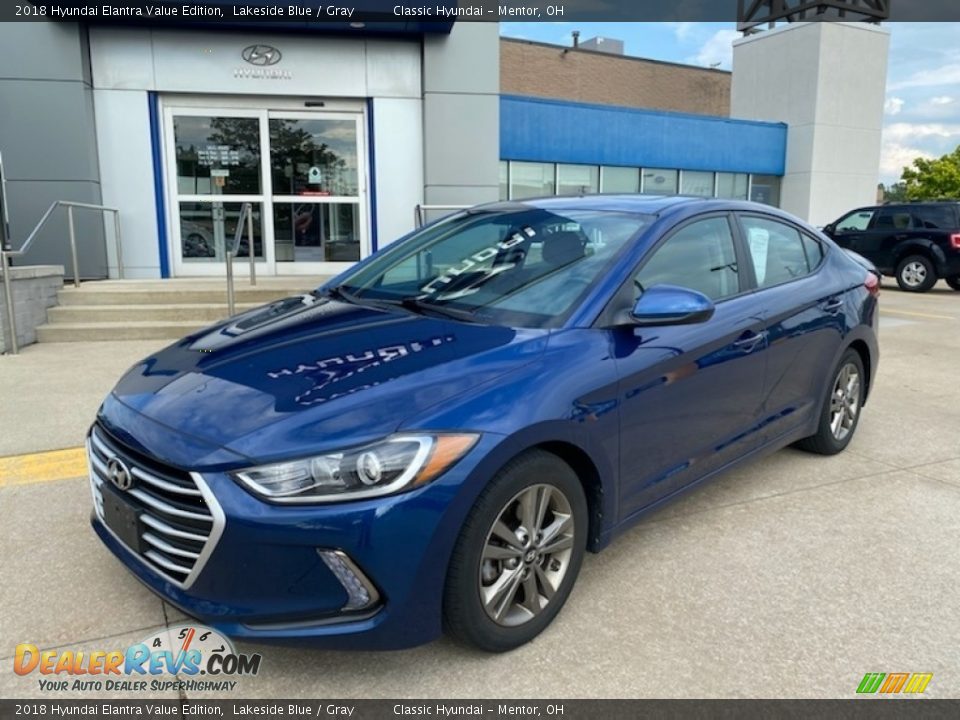 2018 Hyundai Elantra Value Edition Lakeside Blue / Gray Photo #1