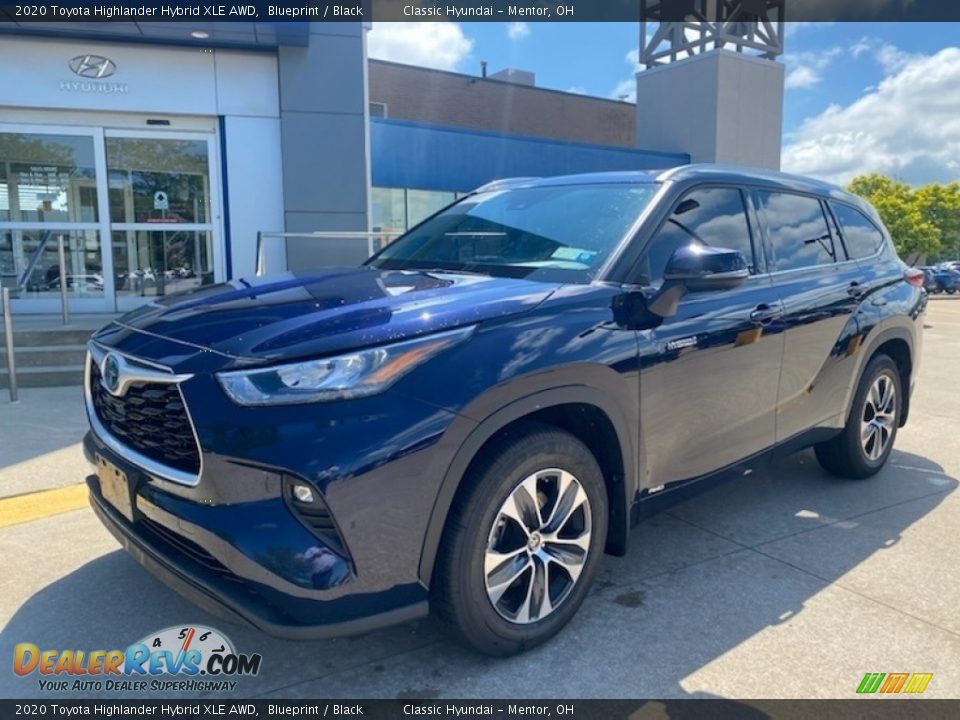 2020 Toyota Highlander Hybrid XLE AWD Blueprint / Black Photo #1