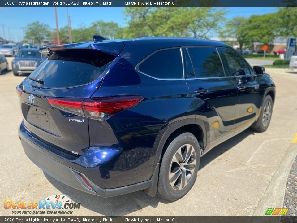 2020 Toyota Highlander Hybrid XLE AWD Blueprint / Black Photo #2