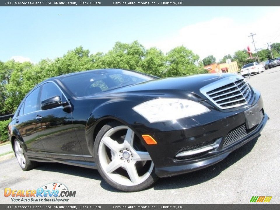 2013 Mercedes-Benz S 550 4Matic Sedan Black / Black Photo #1