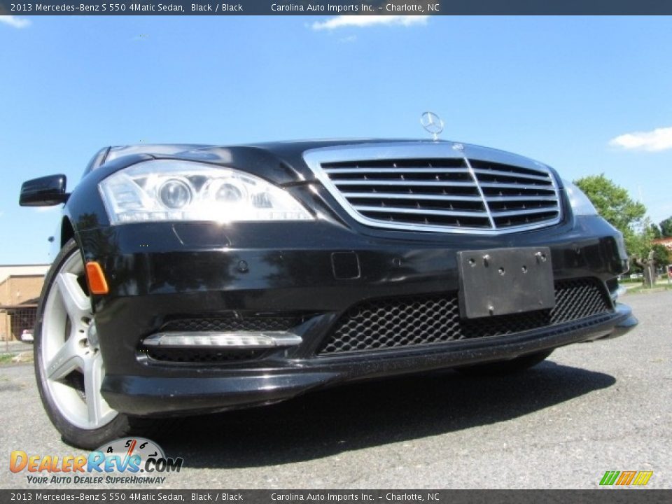 2013 Mercedes-Benz S 550 4Matic Sedan Black / Black Photo #2