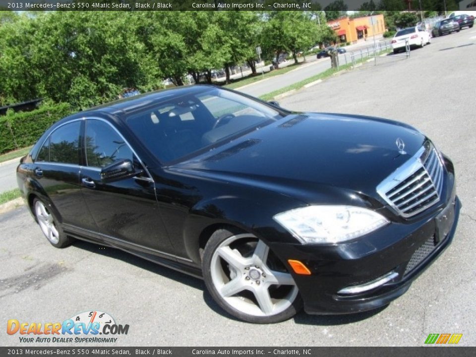 2013 Mercedes-Benz S 550 4Matic Sedan Black / Black Photo #3