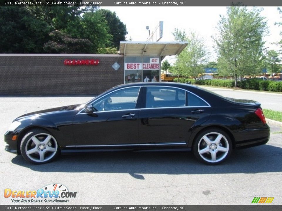 2013 Mercedes-Benz S 550 4Matic Sedan Black / Black Photo #7