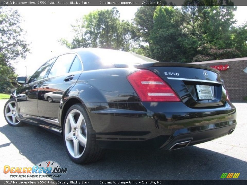 2013 Mercedes-Benz S 550 4Matic Sedan Black / Black Photo #8