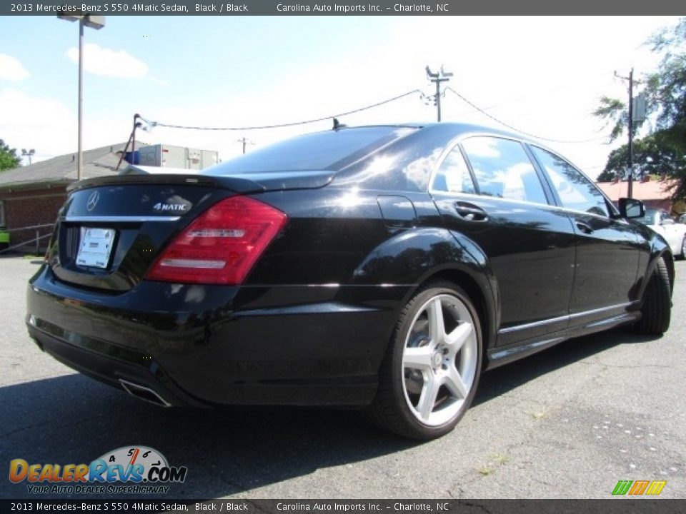 2013 Mercedes-Benz S 550 4Matic Sedan Black / Black Photo #10