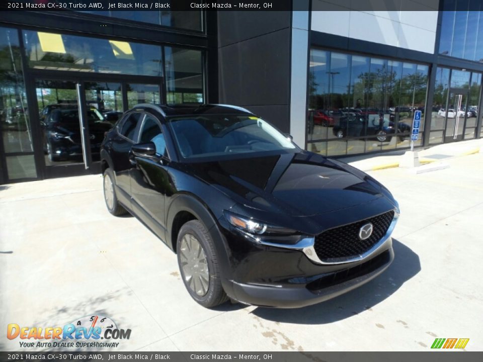2021 Mazda CX-30 Turbo AWD Jet Black Mica / Black Photo #1