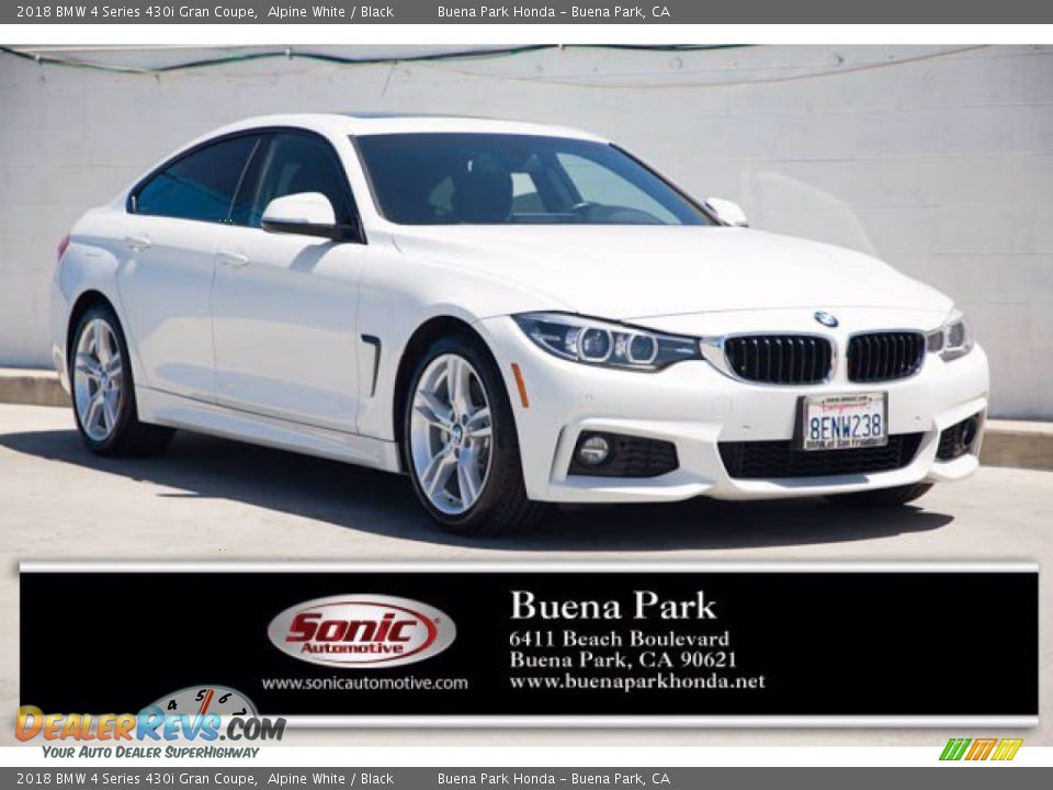 2018 BMW 4 Series 430i Gran Coupe Alpine White / Black Photo #1