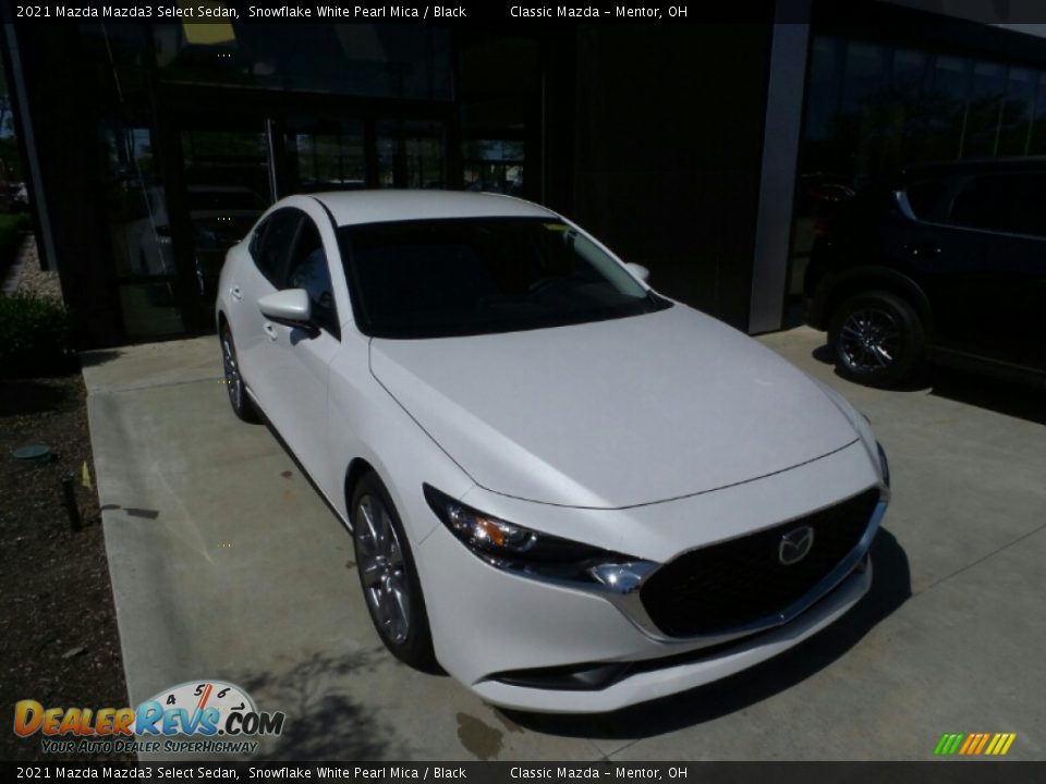 2021 Mazda Mazda3 Select Sedan Snowflake White Pearl Mica / Black Photo #1