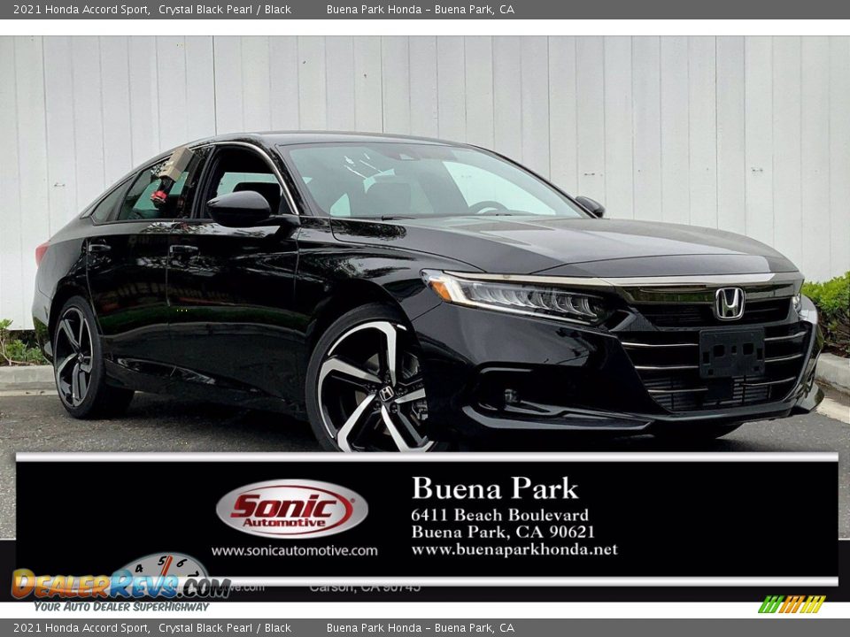 2021 Honda Accord Sport Crystal Black Pearl / Black Photo #1