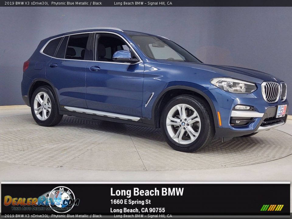 2019 BMW X3 sDrive30i Phytonic Blue Metallic / Black Photo #1