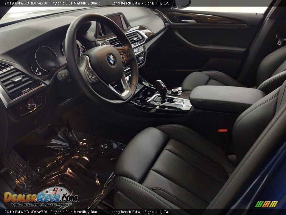 Black Interior - 2019 BMW X3 sDrive30i Photo #7