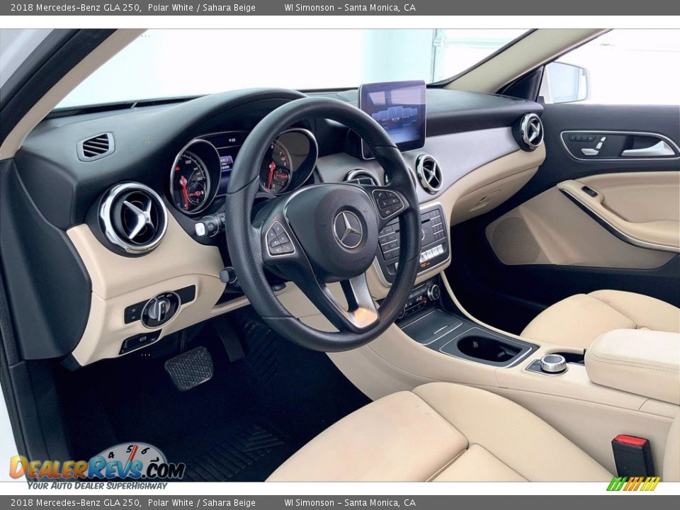 2018 Mercedes-Benz GLA 250 Polar White / Sahara Beige Photo #14