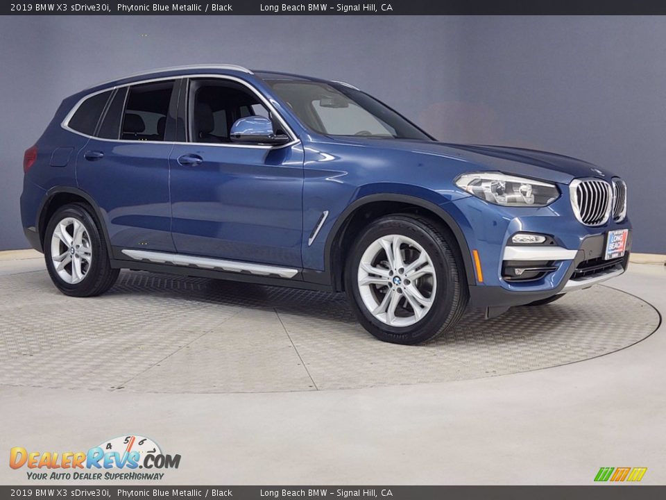 2019 BMW X3 sDrive30i Phytonic Blue Metallic / Black Photo #35