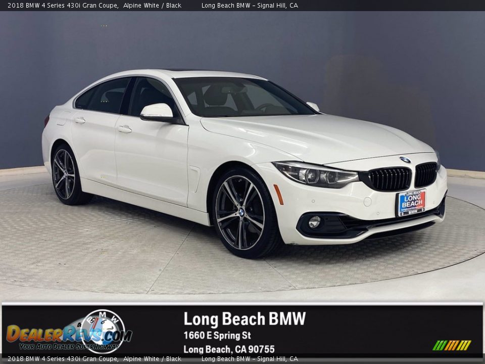 2018 BMW 4 Series 430i Gran Coupe Alpine White / Black Photo #1