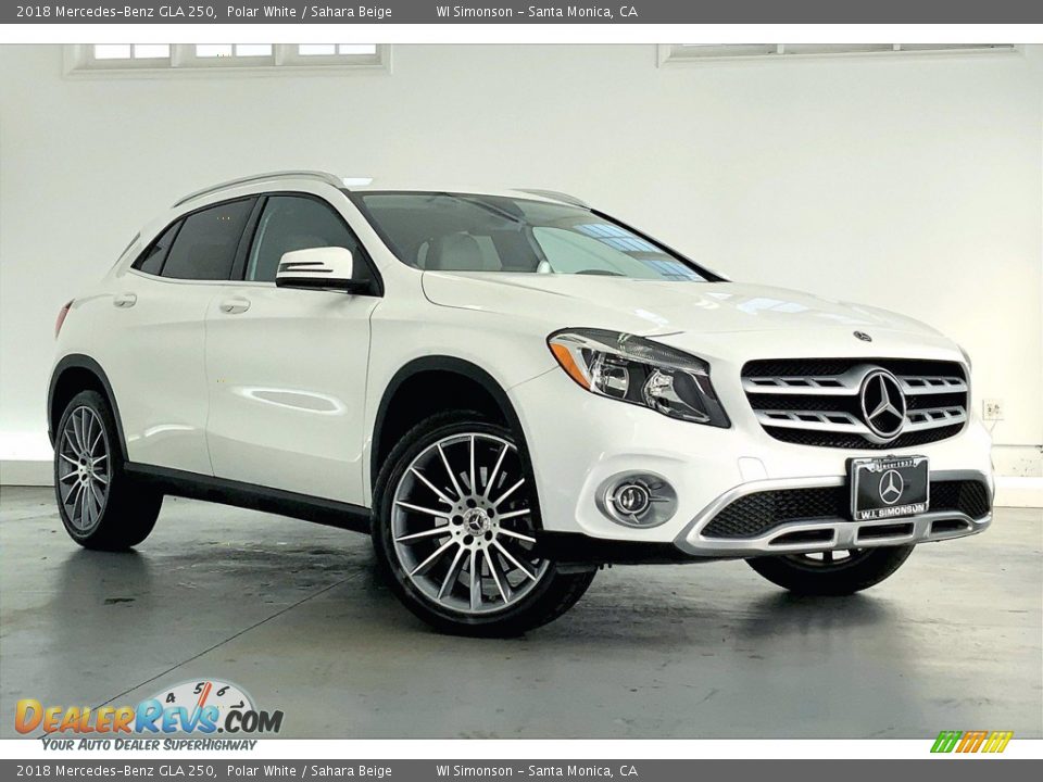 2018 Mercedes-Benz GLA 250 Polar White / Sahara Beige Photo #34