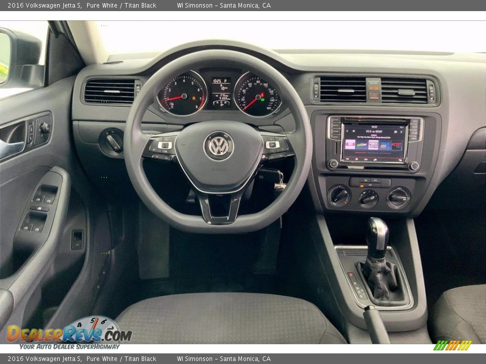 2016 Volkswagen Jetta S Pure White / Titan Black Photo #4