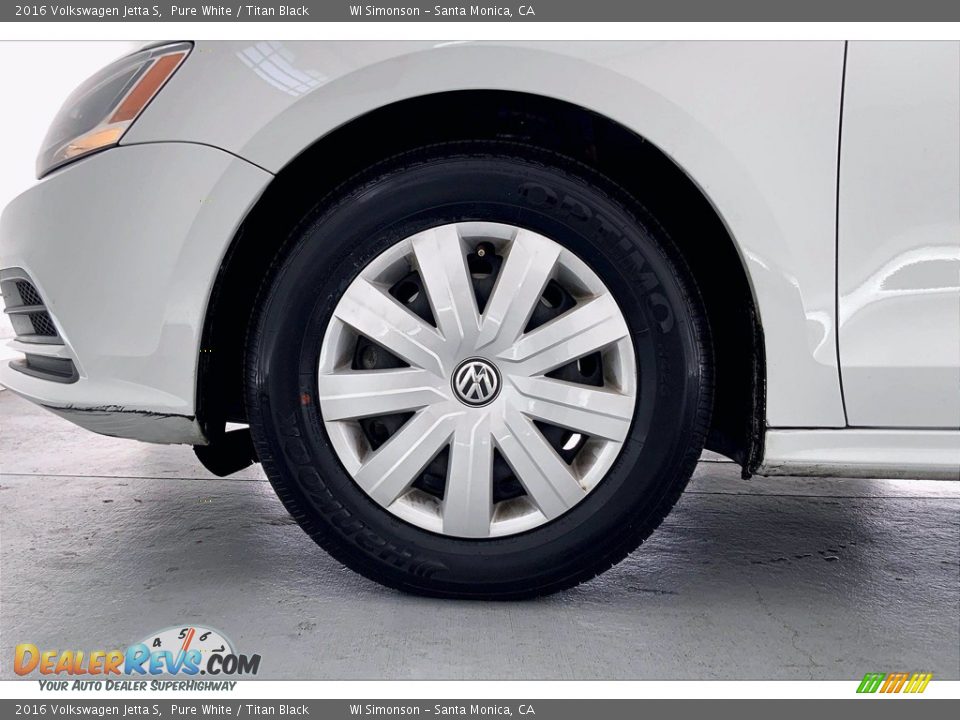 2016 Volkswagen Jetta S Pure White / Titan Black Photo #8