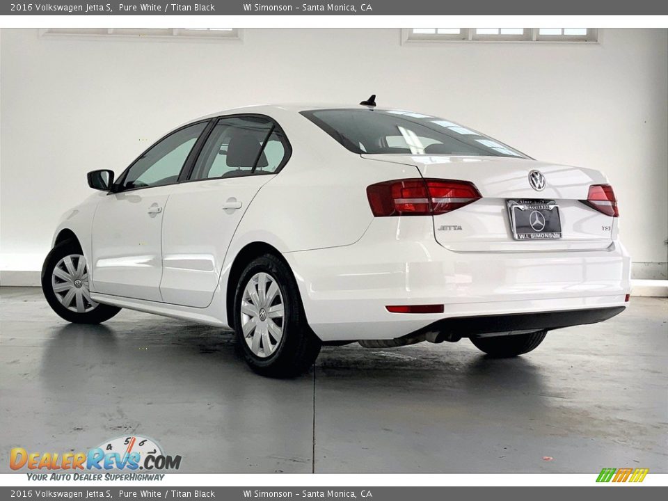 2016 Volkswagen Jetta S Pure White / Titan Black Photo #10