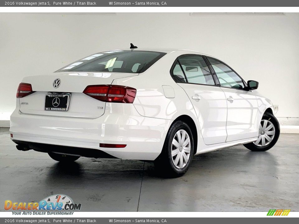 2016 Volkswagen Jetta S Pure White / Titan Black Photo #13