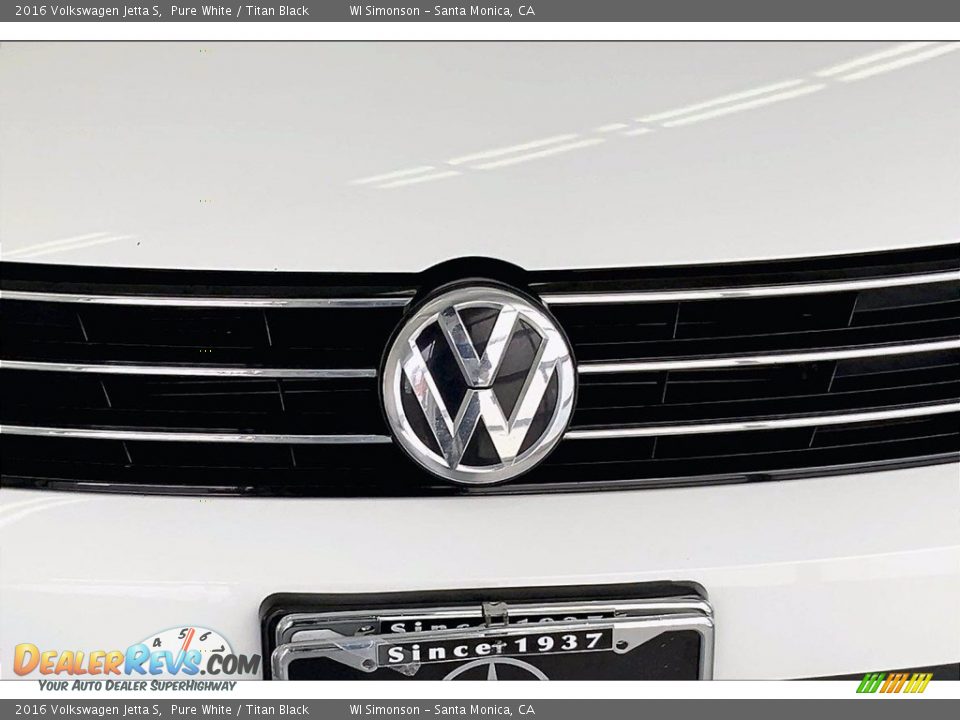 2016 Volkswagen Jetta S Pure White / Titan Black Photo #29