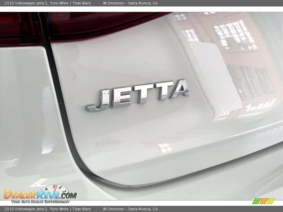 2016 Volkswagen Jetta S Pure White / Titan Black Photo #30