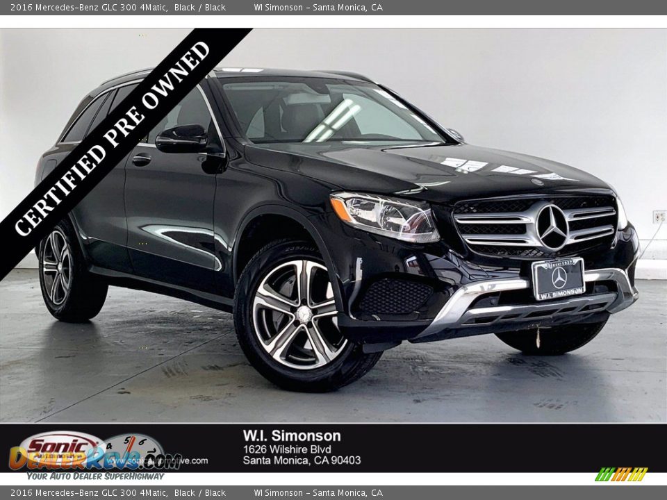 2016 Mercedes-Benz GLC 300 4Matic Black / Black Photo #1